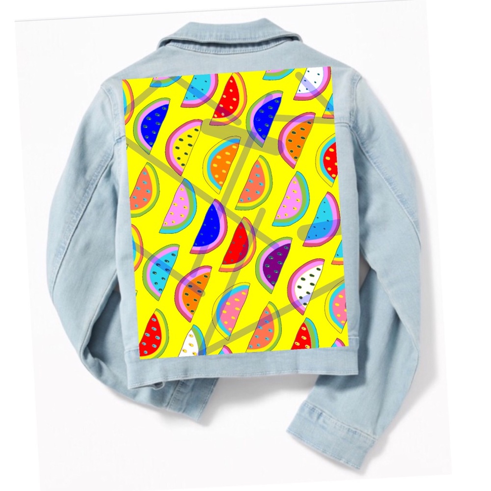 Original Hand-made Fad Blue Jean Jacket Art